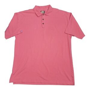 Tommy Bahama Relax Men's Polo Shirt Large Pink 100% Cotton